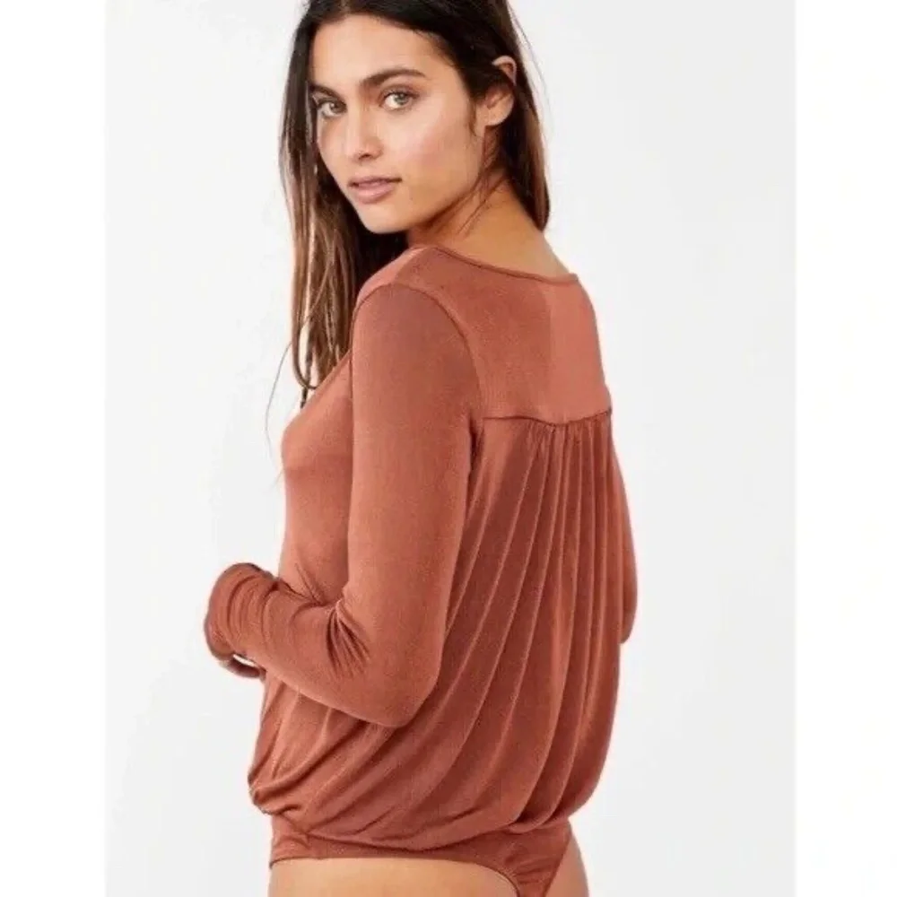 NEW! FREE PEOPLE Intimately Kaya Bodysuit Mesa Thong Snap Crotch ~ X-Small